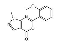 6-(2-methoxyphenyl)-1-methylpyrazolo[3,4-d][1,3]oxazin-4-one结构式