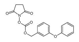 (2,5-dioxopyrrolidin-1-yl) (3-phenoxyphenyl)methyl carbonate结构式