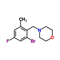 4-(2-Bromo-4-fluoro-6-methylbenzyl)morpholine结构式
