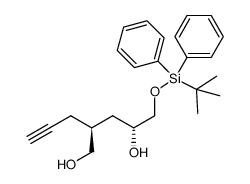 (2S,4R)-5-[(tert-butyldiphenylsilyl)oxy]-2-(prop-2-yn-1-yl)pentane-1,4-diol结构式