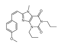 8-[(E)-2-(4-methoxyphenyl)ethenyl]-7-methyl-1,3-dipropylpurine-2,6-dione Structure
