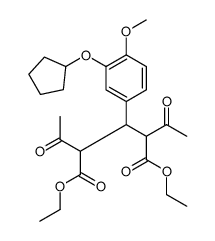 2,4-diacetyl-3-(3-cyclopentyloxy-4-methoxyphenyl)pentanedioic acid diethyl ester Structure