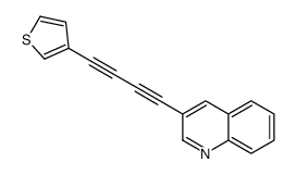 3-(4-thiophen-3-ylbuta-1,3-diynyl)quinoline结构式
