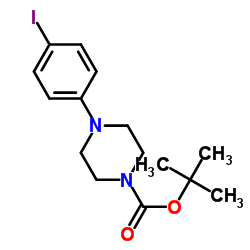 4-(4-碘苯基)四氢-1(2H)-吡嗪羧酸叔丁酯结构式