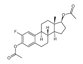 2-fluoro-17β-estradiol diacetate Structure