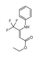 ethyl 3-anilino-4,4,4-trifluorobut-2-enoate结构式