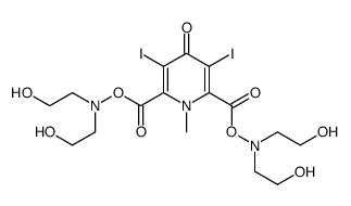 bis[bis(2-hydroxyethyl)amino] 3,5-diiodo-1-methyl-4-oxopyridine-2,6-dicarboxylate Structure