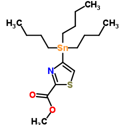 Methyl 4-(tributylstannyl)thiazole-2-carboxylate structure