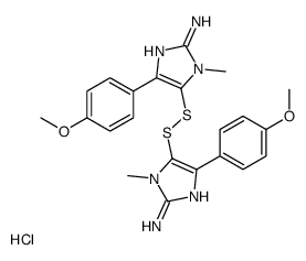 5-[[2-amino-5-(4-methoxyphenyl)-3-methylimidazol-4-yl]disulfanyl]-4-(4-methoxyphenyl)-1-methylimidazol-2-amine,hydrochloride Structure