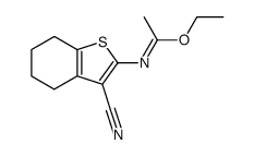 N-(3-cyano-4,5,6,7-tetrahydrobenzo[b]thiophen-2-yl)acetimidic acid ethyl ester Structure