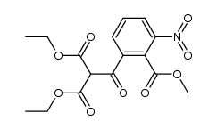 (2-methoxycarbonyl-3-nitro-benzoyl)-malonic acid diethyl ester结构式