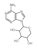 Adenine, 9-.alpha.-D-xylopyranosyl- structure