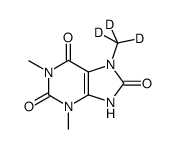 1,3-dimethyl-7-(trideuteriomethyl)-9H-purine-2,6,8-trione Structure