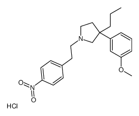 3-(3-methoxyphenyl)-1-[2-(4-nitrophenyl)ethyl]-3-propylpyrrolidine,hydrochloride Structure