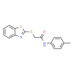 2-(benzo[d]thiazol-2-ylthio)-N-(p-tolyl)acetamide结构式