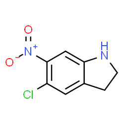 5-氯-6-硝基-2,3-二氢-1H-吲哚结构式