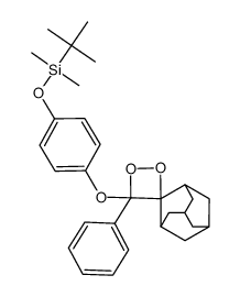 tert-butyldimethyl(4-((4'-phenylspiro[adamantane-2,3'-[1,2]dioxetan]-4'-yl)oxy)phenoxy)silane Structure