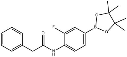 N-[2-fluoro-4-(4,4,5,5-tetramethyl-1,3,2-dioxaborolan-2-yl)phenyl]-2-phenylacetamide Structure