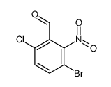 Benzaldehyde, 3-bromo-6-chloro-2-nitro- structure
