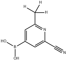 (2-cyano-6-(methyl-d3)pyridin-4-yl)boronic acid结构式