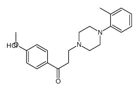 1-(4-methoxyphenyl)-3-[4-(2-methylphenyl)piperazin-1-yl]propan-1-one,hydrochloride结构式