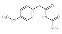 Benzeneacetamide,N-(aminocarbonyl)-4-methoxy- Structure