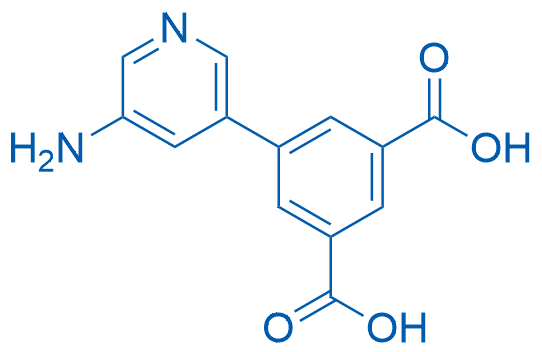 5-(5-氨基吡啶-3-基)间苯二甲酸结构式