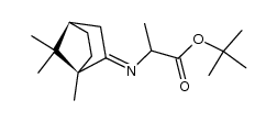 tert-butyl 2-((E)-((1R,4R)-1,7,7-trimethylbicyclo[2.2.1]heptan-2-ylidene)amino)propanoate结构式