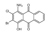 1-amino-3-bromo-2-chloro-4-hydroxyanthracene-9,10-dione结构式
