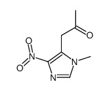 1-(3-methyl-5-nitroimidazol-4-yl)propan-2-one结构式