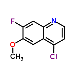 4-氯-7-氟-6-甲氧基喹啉结构式
