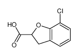 7-氯-2,3-二氢苯并呋喃-2-羧酸结构式