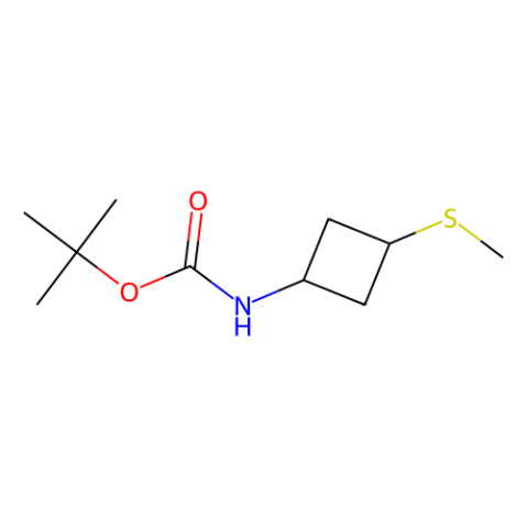 tert-butyl trans-N-(3-methylsulfanylcyclobutyl)carbamate Structure