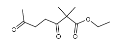 2,2-dimethyl-3,6-dioxo-heptanoic acid ethyl ester结构式