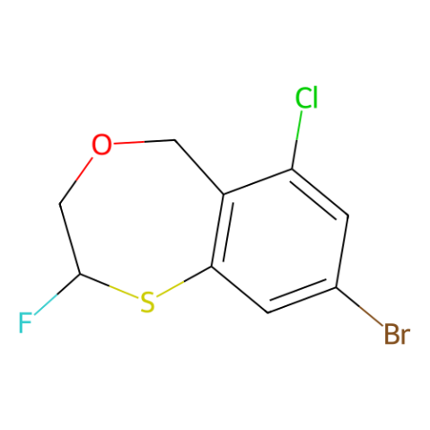 8-bromo-6-chloro-2-fluoro-3,5-dihydro-2H-4,1-benzoxathiepine Structure