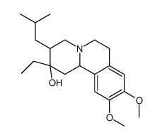 2-Hydroxy-2-ethyl-3-isobutyl-9,10-dimethoxy-1,2,3,4,5,6,7-hexahydrobenzo[a]chinolizine结构式