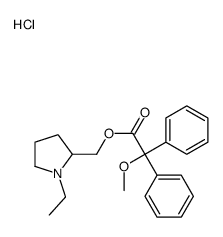 (1-ethylpyrrolidin-1-ium-2-yl)methyl 2-methoxy-2,2-diphenylacetate,chloride结构式