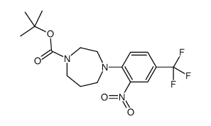 TERT-BUTYL 4-[2-NITRO-4-(TRIFLUOROMETHYL)PHENYL]-1,4-DIAZEPANE-1-CARBOXYLAT E结构式
