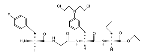 ethyl N-[3-[bis(2-chloroethyl)amino]-N-[N-(4-fluoro-3-phenyl-L-alanyl)glycyl]-3-phenyl-L-alanyl]-L-norvalinate Structure