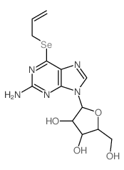 9H-Purine,6-(allylselenyl)-2-amino-9-b-D-ribofuranosyl- (8CI)结构式