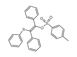 trans-1,2-diphenyl-2-phenylthiovinyl tosylate结构式