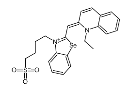 1-ethyl-2-[[3-(4-sulphonatobutyl)-2-benzoselenazolinylidene]methyl]quinolinium结构式