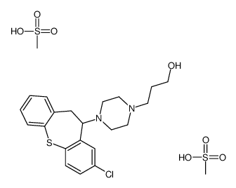 3-[4-(3-chloro-5,6-dihydrobenzo[b][1]benzothiepin-5-yl)piperazin-1-yl]propan-1-ol,methanesulfonic acid Structure