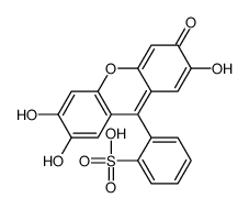 2-(2,3,7-trihydroxy-6-oxoxanthen-9-yl)benzenesulfonic acid Structure