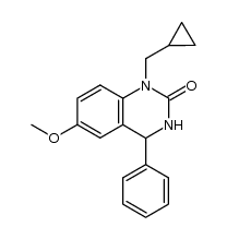 1-cyclopropylmethyl-6-methoxy-4-phenyl-3,4-dihydro-1H-quinazolin-2-one结构式