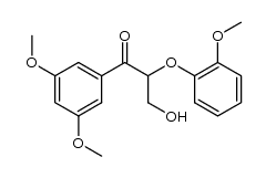 1-(3,5-dimethoxyphenyl)-3-hydroxy-2-(2-methoxyphenoxy)propan-1-one结构式