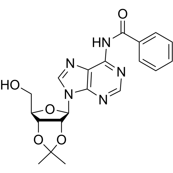 N6-Benzoyl-2',3'-isopropylideneadenosine structure