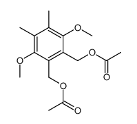 [2-(acetyloxymethyl)-3,6-dimethoxy-4,5-dimethylphenyl]methyl acetate Structure