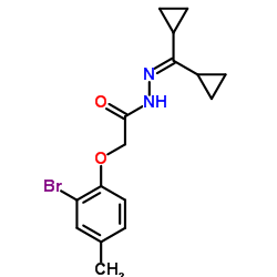 2-(2-Bromo-4-methylphenoxy)-N'-(dicyclopropylmethylene)acetohydrazide Structure