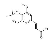3-(8-methoxy-2,2-dimethylchromen-6-yl)prop-2-enoic acid结构式